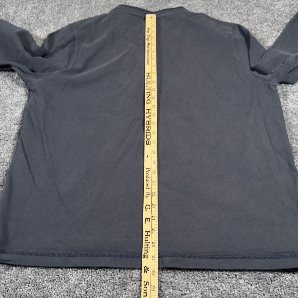 Carbon 2 Cobalt Hearty Henley Shirt Men's XL Gray Double Layer L/S Pullover - Picture 7 of 7